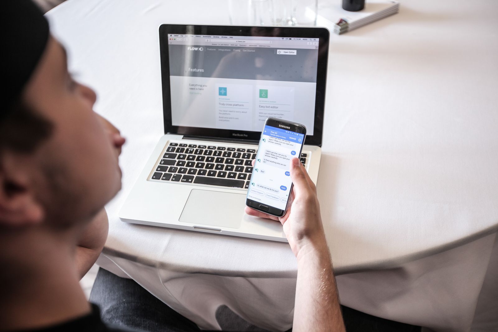 chatbot en el movil para atencion al cliente de un negocio local